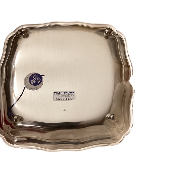 Vintage WMF Ikora SilverPlated Square Footed Serving Dish. 9.5 x 9.5 - Picture 2 of 3